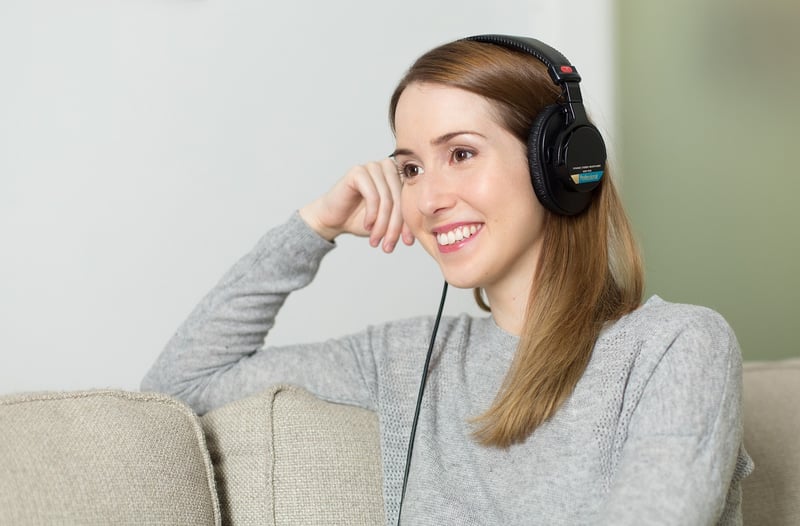 Girl Listening to Music